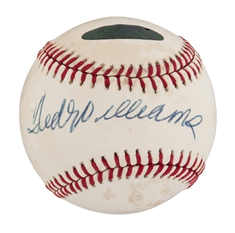 Ted Williams Single Signed Baseball (PSA/DNA NM/MT 8)